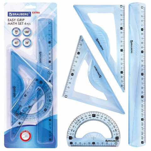 Набор чертежный Brauberg Extra 4 предмета 210747 цена за 4 шт , 